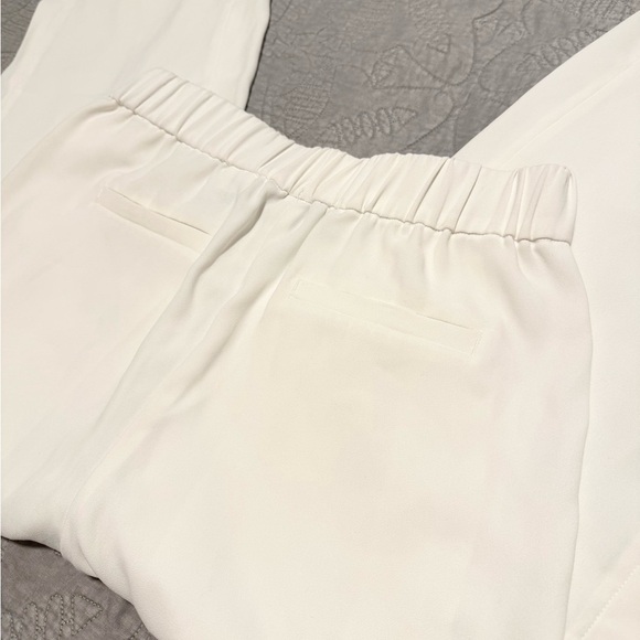 H&M White Women's Stretch Waistband Dress Pants Size 6 - Picture 5 of 6